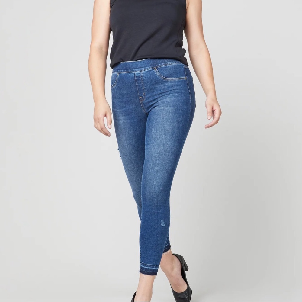 Spanx Distressed Ankle Skinny Jeans